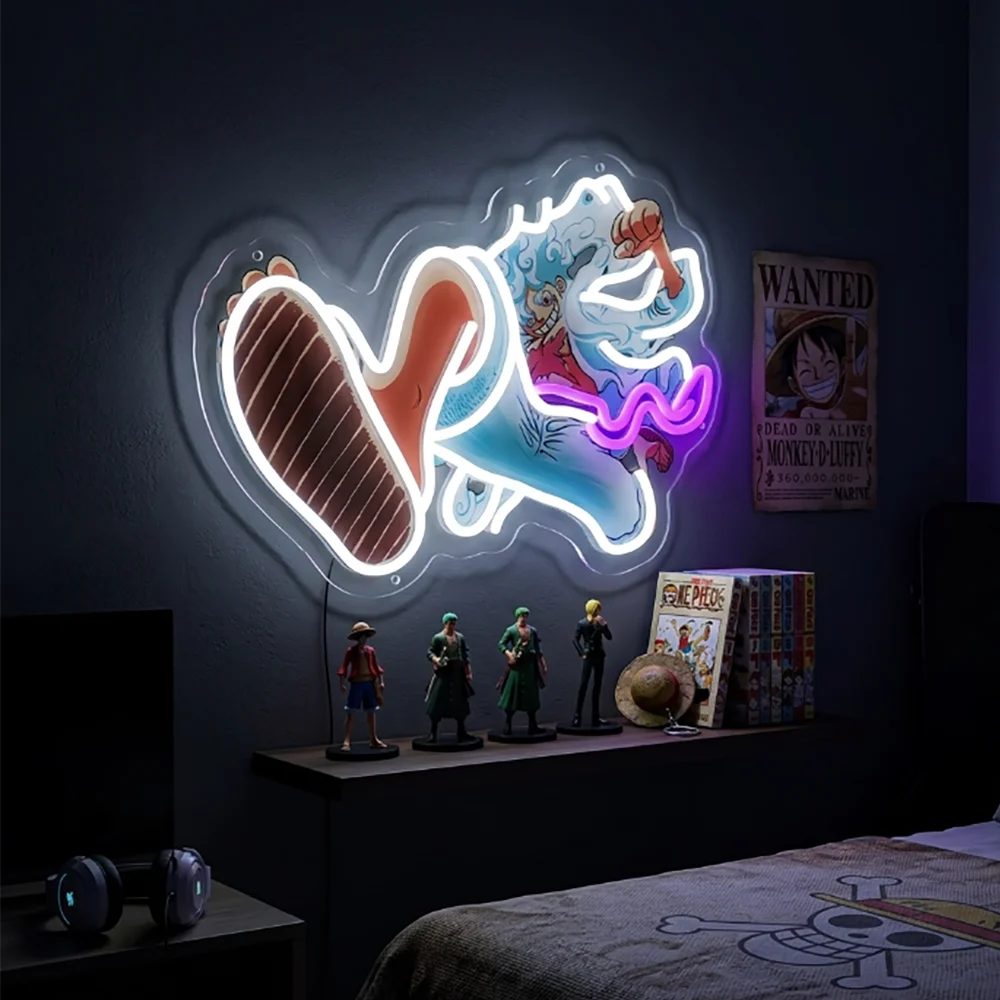Custom One Piece Luffy Gear 5 Neon Sign, LED Anime Wall Light for Bedroom, Game Room Decor, Unique Gift for Anime Fans
Custom One Piece Luffy Gear 5 Neon Sign, LED Anime Wall Light for Bedroom, Game Room Decor, Unique Gift for Anime Fans