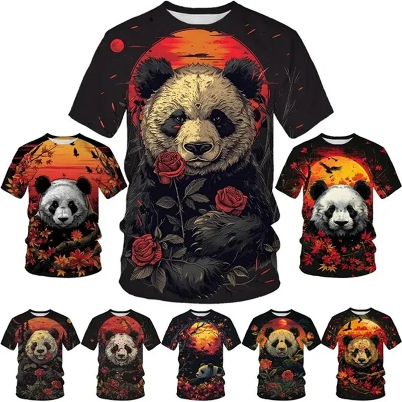 Summer Handsome Panda 3D Printed Short-sleeved Street Personality Cool Casual Fashion Versatile Men's Women's Round Neck T-shirt
Summer Handsome Panda 3D Printed Short-sleeved Street Personality Cool Casual Fashion Versatile Men's Women's Round Neck T-shirt