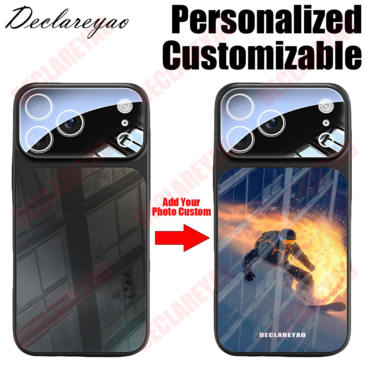 DECLAREYAO Origina Custom Tempered Glass Phone Case For Apple iPhone 17 Air 16 15 14 Plus 13 12 11 Pro Max Cover Hard Shockproof
DECLAREYAO Origina Custom Tempered Glass Phone Case For Apple iPhone 17 Air 16 15 14 Plus 13 12 11 Pro Max Cover Hard Shockproof