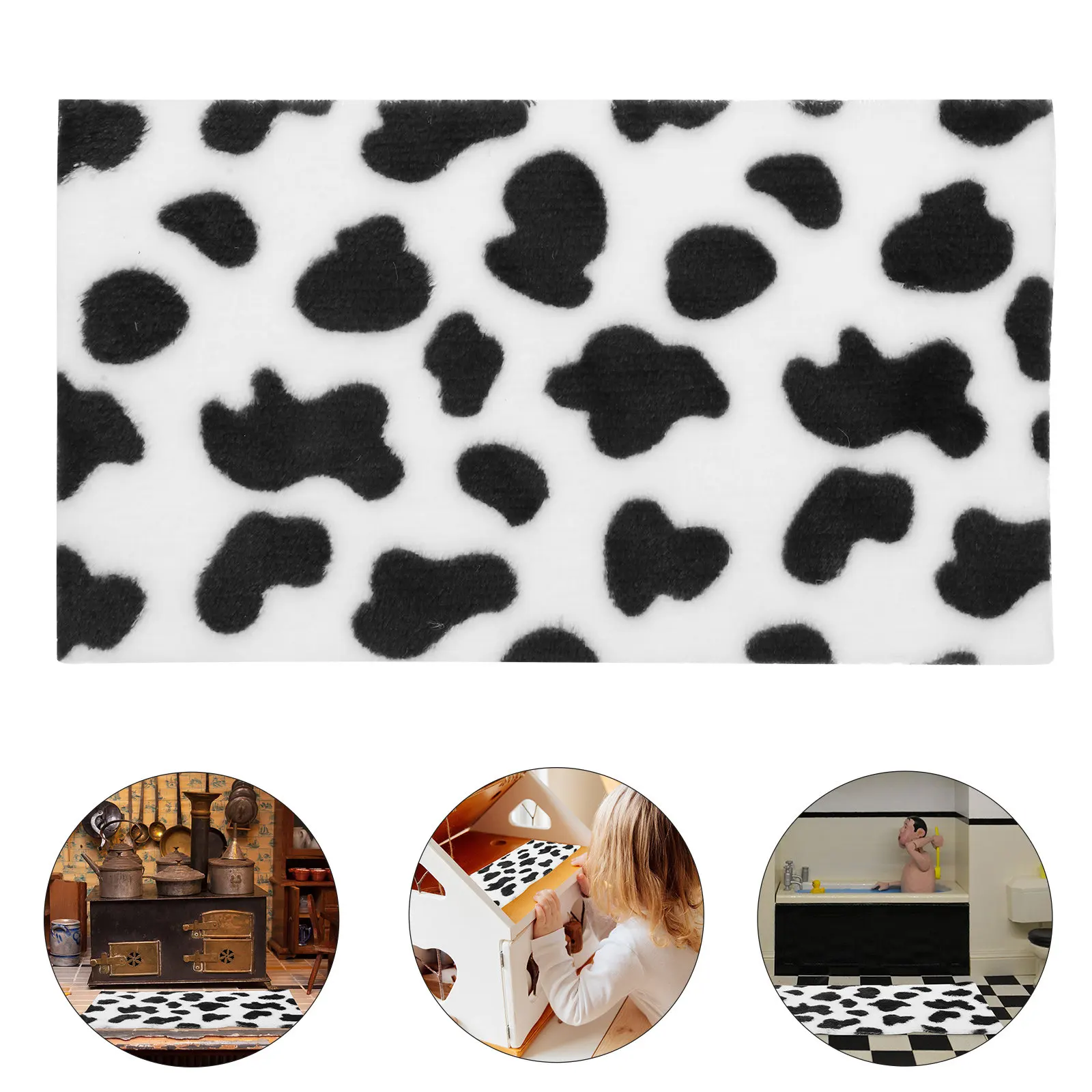 Mini Cowhide Pattern Carpet for Dollhouse Decoration Realistic Tiny House Floor Mat Warm Chic Welcome Rug Miniature Home
Mini Cowhide Pattern Carpet for Dollhouse Decoration Realistic Tiny House Floor Mat Warm Chic Welcome Rug Miniature Home
