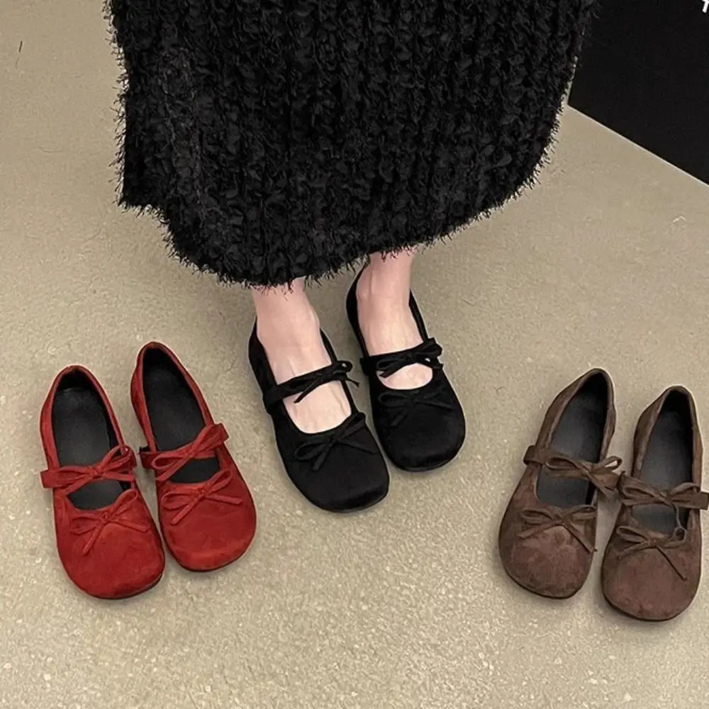 Korean Style Bowknot Velvet Ballet Shoes Elastic Band Classic Mary Jane Shoes Slides Anti-slip Square Toe Ballerina Flats Girl
Korean Style Bowknot Velvet Ballet Shoes Elastic Band Classic Mary Jane Shoes Slides Anti-slip Square Toe Ballerina Flats Girl