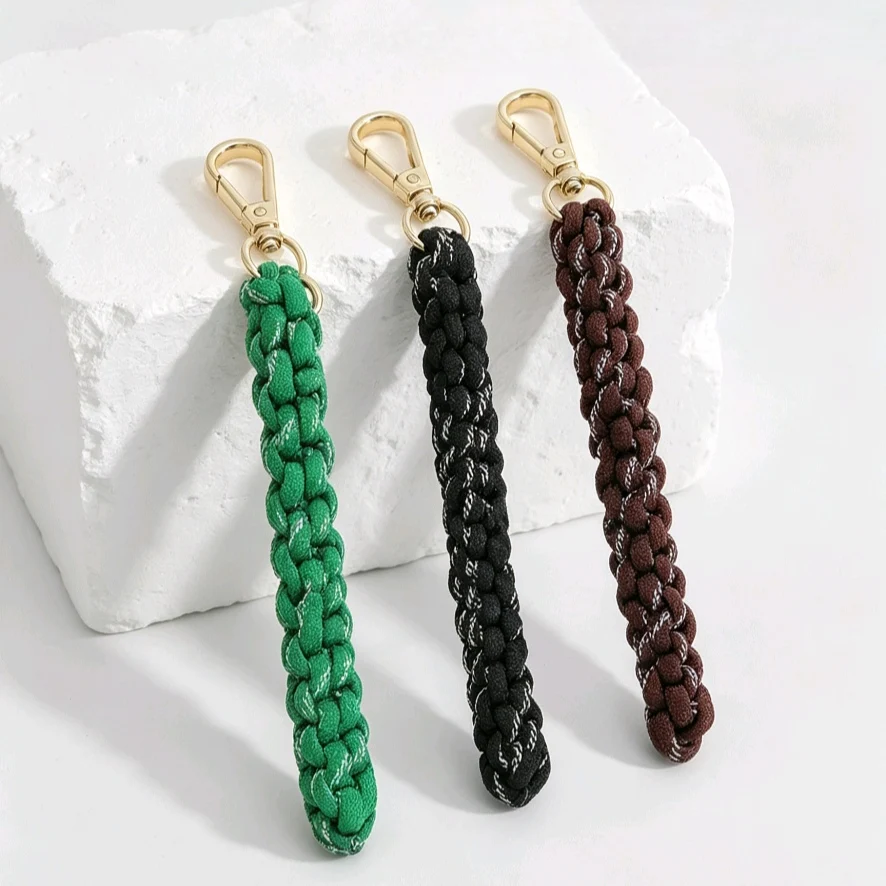 Handmade Braided Rope Keychain Bag Charm Pendant, Vintage Woven Key Hook Fashion Car Key Ring, Unique Women Bag Accessory Gift
Handmade Braided Rope Keychain Bag Charm Pendant, Vintage Woven Key Hook Fashion Car Key Ring, Unique Women Bag Accessory Gift