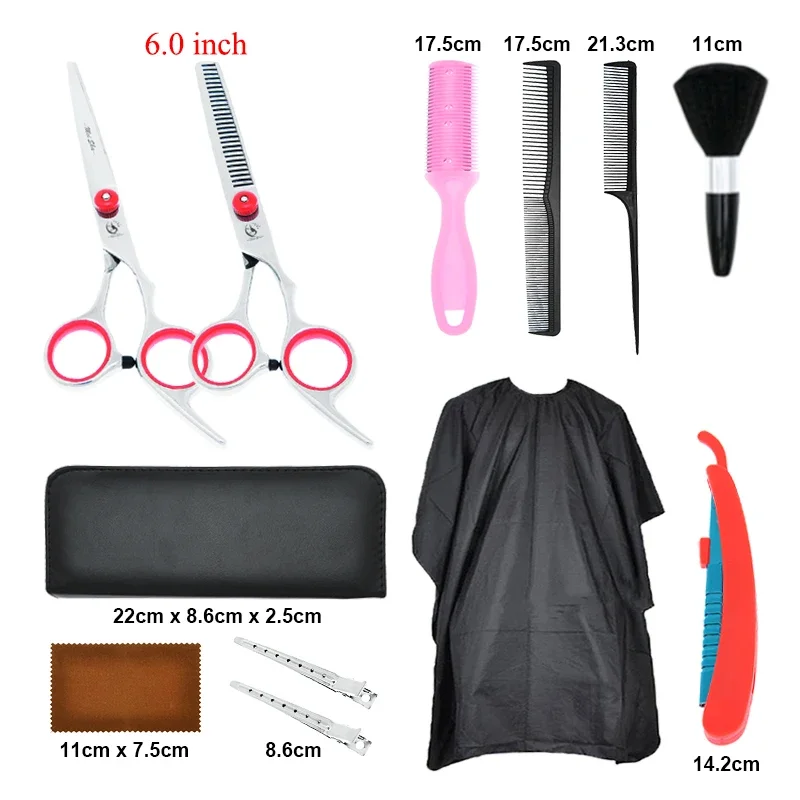 6.0" Hair Scissors Set Stainless Steel Hairdressing Cutting Shears Hair Thinning Clippers Barber/Salon/Home Styling Tools A0040A
6.0" Hair Scissors Set Stainless Steel Hairdressing Cutting Shears Hair Thinning Clippers Barber/Salon/Home Styling Tools A0040A