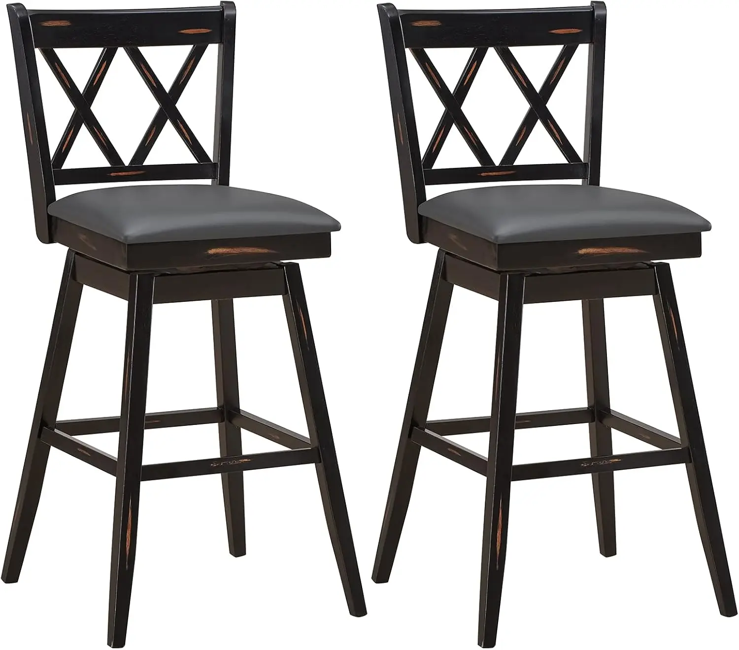 Bar Stool Set of 2, 360 ° Swivel Bar Height 29.5 inch Bar Stool with Foot Rest Upholstered Cushion & Ergonomic Backrest, Stu
Bar Stool Set of 2, 360 ° Swivel Bar Height 29.5 inch Bar Stool with Foot Rest Upholstered Cushion & Ergonomic Backrest, Stu