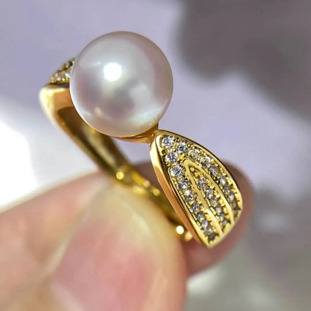 S925 Sterling Silver Adjustable Ring Mount Settings Findings Mountings Accessory Parts Fittings for 8-9mm Pearls 5pcs/lot
S925 Sterling Silver Adjustable Ring Mount Settings Findings Mountings Accessory Parts Fittings for 8-9mm Pearls 5pcs/lot