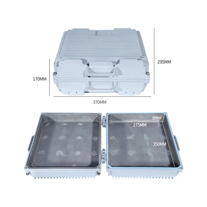 YC370-140W Базовая станция 5G Алюминиевый экструзионный корпус 370*295*170 мм Водонепроницаемая литая коробка для телекоммуникационного оборудования
YC370-140W Базовая станция 5G Алюминиевый экструзионный корпус 370*295*170 мм Водонепроницаемая литая коробка для телекоммуникационного оборудования