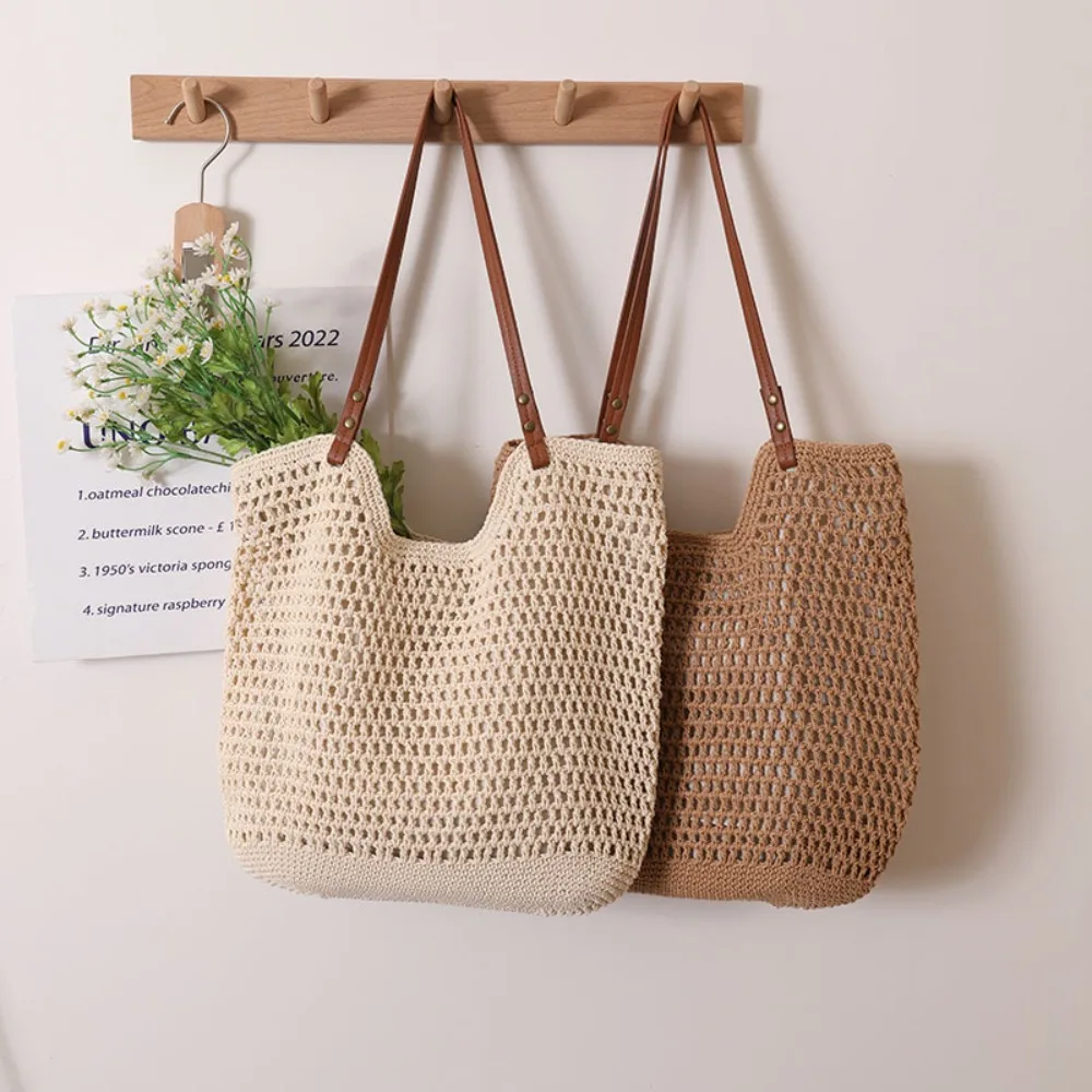 Casual Hollow Shoulder Cotton Thread Woven New Lazy Wind Portable Straw Bag Seaside Vacation Beach Casual Relaxation Women's
Casual Hollow Shoulder Cotton Thread Woven New Lazy Wind Portable Straw Bag Seaside Vacation Beach Casual Relaxation Women's