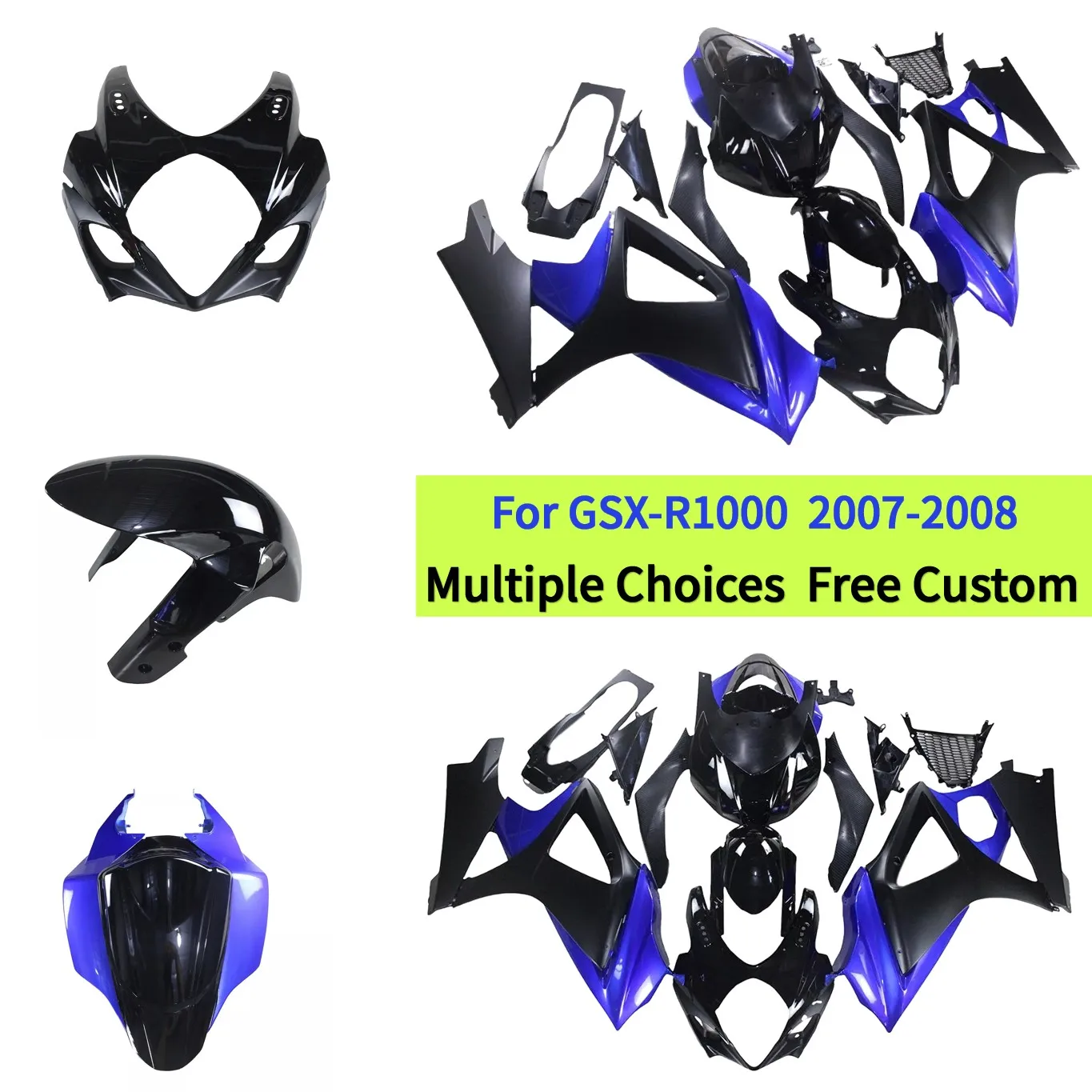 Motorcycyle Parts Replacement Fairings Fit For Suzuki GSX-R1000 2007 2008 GSX R1000 ABS Injection Plastic set
Motorcycyle Parts Replacement Fairings Fit For Suzuki GSX-R1000 2007 2008 GSX R1000 ABS Injection Plastic set