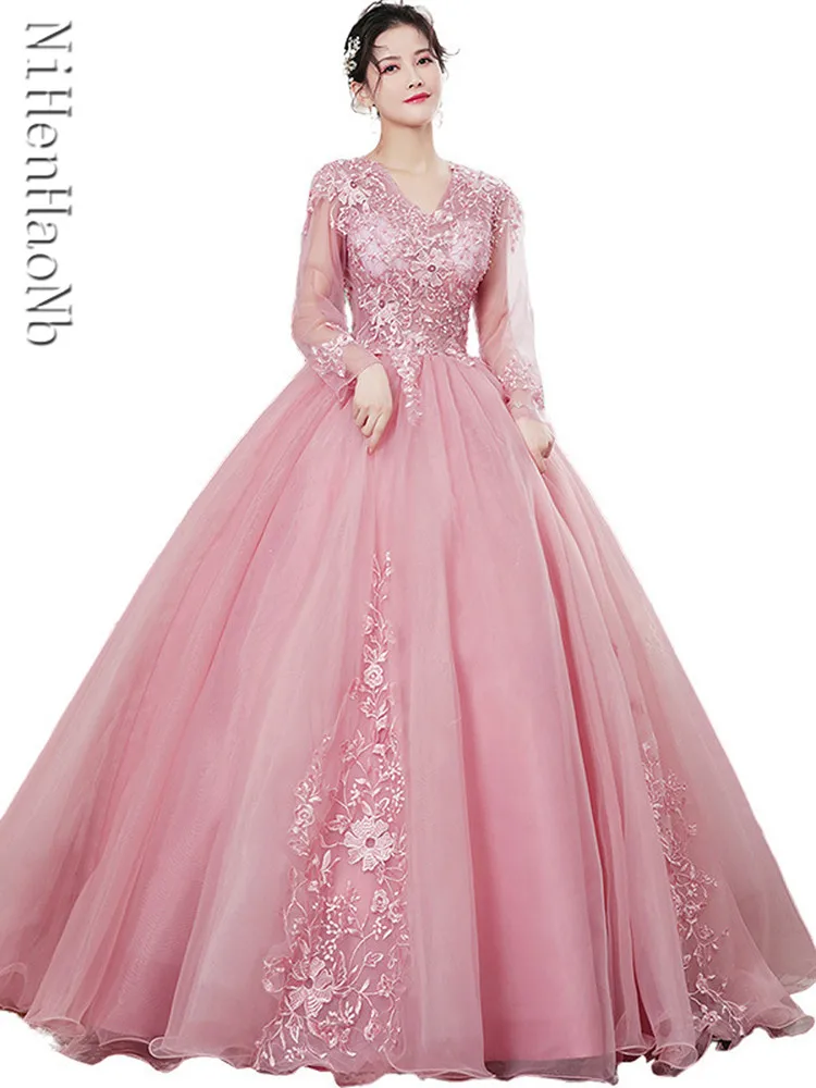 Платье Quinceanera с длинным рукавом и V-образным вырезом, Vestidos De 15, бальное платье Anos, платье для выпускного вечера, платье Quinceanera
Платье Quinceanera с длинным рукавом и V-образным вырезом, Vestidos De 15, бальное платье Anos, платье для выпускного вечера, платье Quinceanera