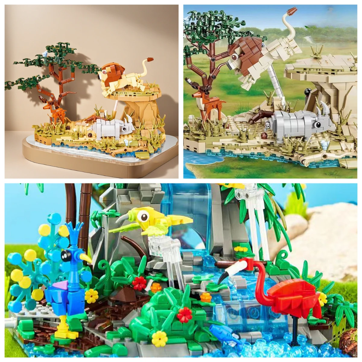 MOC Ocean Desert African Grassland Lion Rhino Deer Building Blocks Set Cute Zoo Animal Toys For Children Birthday Holiday Gifts
MOC Ocean Desert African Grassland Lion Rhino Deer Building Blocks Set Cute Zoo Animal Toys For Children Birthday Holiday Gifts