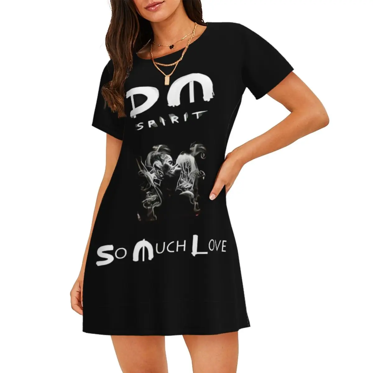 Custom Depeches Cool Mode Women Nightgown Sleepwear Short Sleeves Electronic Band Vacations Travels Nightgowns Women's Pajamas
Custom Depeches Cool Mode Women Nightgown Sleepwear Short Sleeves Electronic Band Vacations Travels Nightgowns Women's Pajamas
