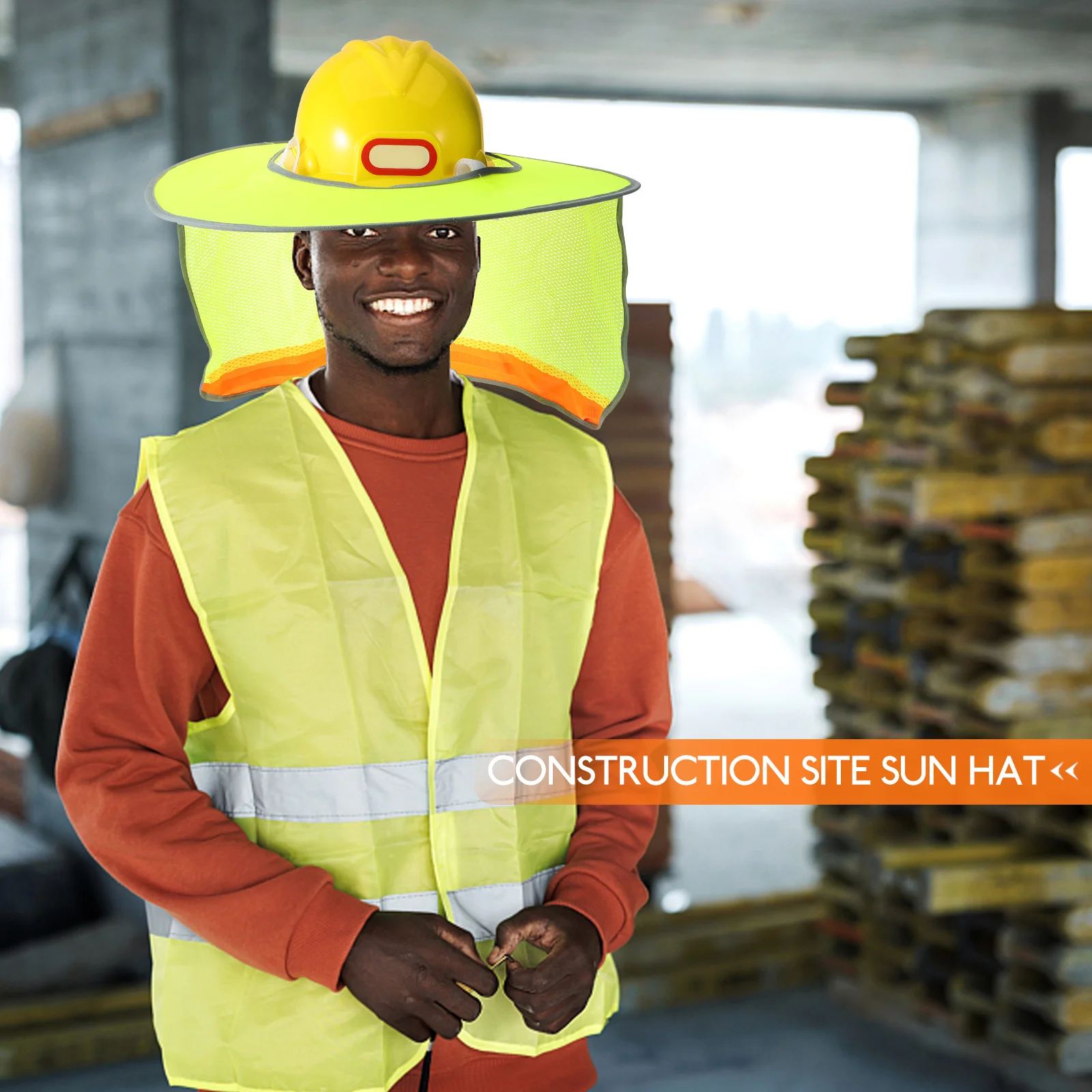 Hard Hat Brim Shade Visor Construction Safety UV Protection Summer Wide Grid Fluorescent Green Reflective Cooling Sun Hat
Hard Hat Brim Shade Visor Construction Safety UV Protection Summer Wide Grid Fluorescent Green Reflective Cooling Sun Hat