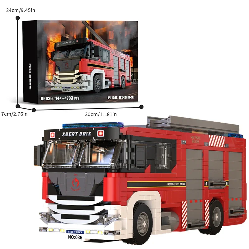 704PCS Fire Truck Building Blocks City Rescue Vehicle Educational DIY Model Bricks Toys Gifts For Teens Kids Boys Girls
704PCS Fire Truck Building Blocks City Rescue Vehicle Educational DIY Model Bricks Toys Gifts For Teens Kids Boys Girls