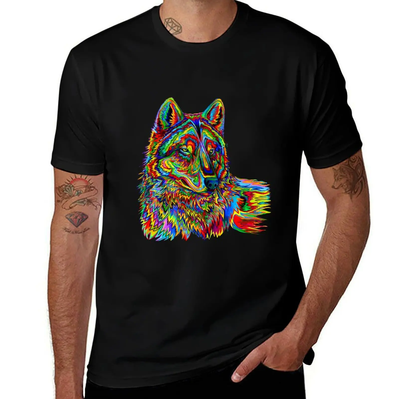 Colorful Psychedelic Rainbow Trippy Wolf T-Shirt Blouse plain Funny t-shirts essential t shirt men graphic t shirts
Colorful Psychedelic Rainbow Trippy Wolf T-Shirt Blouse plain Funny t-shirts essential t shirt men graphic t shirts