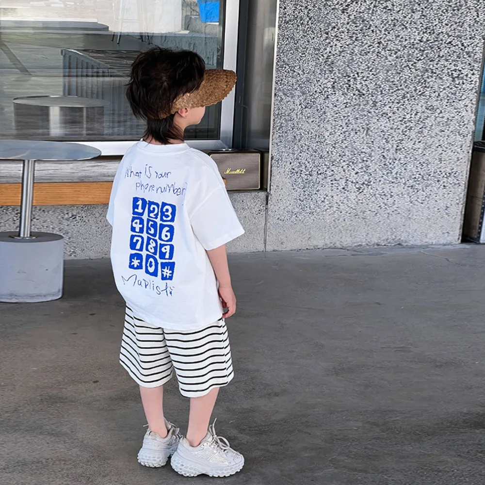 Boy short sleeve summer Korean style 2024 summer new fashion solid color all match numbers printing Summer children clothes
Boy short sleeve summer Korean style 2024 summer new fashion solid color all match numbers printing Summer children clothes
