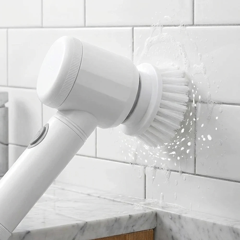Cordless Electric Spin Scrubber with 5 Replaceable Brush Heads Rechargeable Waterproof Power Cleaning Brush for Bathroom Kitchen
Cordless Electric Spin Scrubber with 5 Replaceable Brush Heads Rechargeable Waterproof Power Cleaning Brush for Bathroom Kitchen