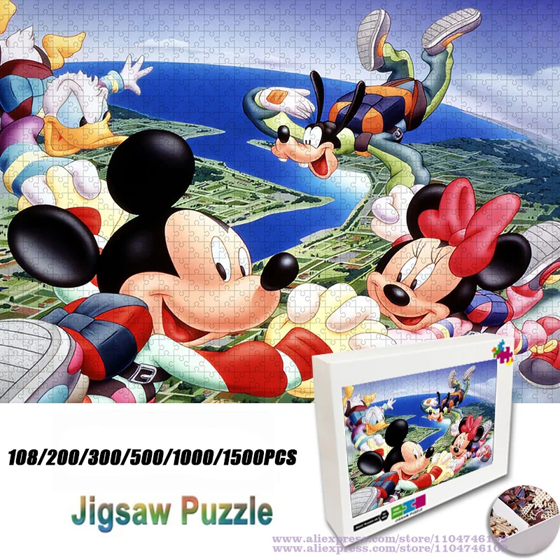 Disney Mickey Mouse Puzzle Jigsaw Cartoon Anime Puzzles 108/200/300/500/1000/1500Pcs Intelligence Puzzles Birthday Gifts
Disney Mickey Mouse Puzzle Jigsaw Cartoon Anime Puzzles 108/200/300/500/1000/1500Pcs Intelligence Puzzles Birthday Gifts