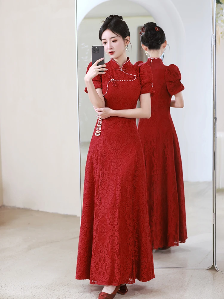Red Wedding Dr Chinese Sle New Version Engaging Wine Service Qipao Dr for Engagement Par Summer Faion Women's Clo...
Red Wedding Dr Chinese Sle New Version Engaging Wine Service Qipao Dr for Engagement Par Summer Faion Women's Clo...