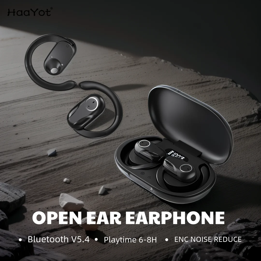 HaaYot Open Ear OWS Wireless Earphone 360° Stereo Sound Headphone 60Hours Playtime Bluetooth 5.4 TWS Headset for Sports
HaaYot Open Ear OWS Wireless Earphone 360° Stereo Sound Headphone 60Hours Playtime Bluetooth 5.4 TWS Headset for Sports