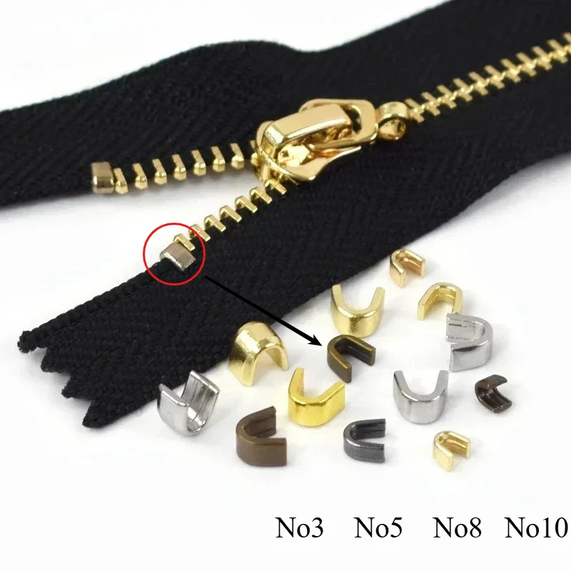 100/200g 3# 5# 8# 10# Metal Zipper End Lock Non-slip Zip Stopper U Shaped Zips Tail Clip Zippers Repair Kit Sewing Accessories
100/200g 3# 5# 8# 10# Metal Zipper End Lock Non-slip Zip Stopper U Shaped Zips Tail Clip Zippers Repair Kit Sewing Accessories