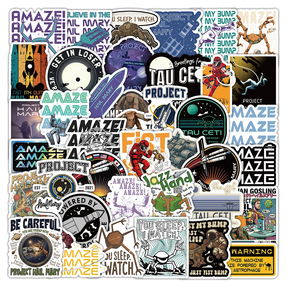 50Pcs Project Hail Mary Stickers Decals For Laptop Scrapbook Luggage Guitar Helmet DIY Graffiti Aesthetic Stickers
50Pcs Project Hail Mary Stickers Decals For Laptop Scrapbook Luggage Guitar Helmet DIY Graffiti Aesthetic Stickers