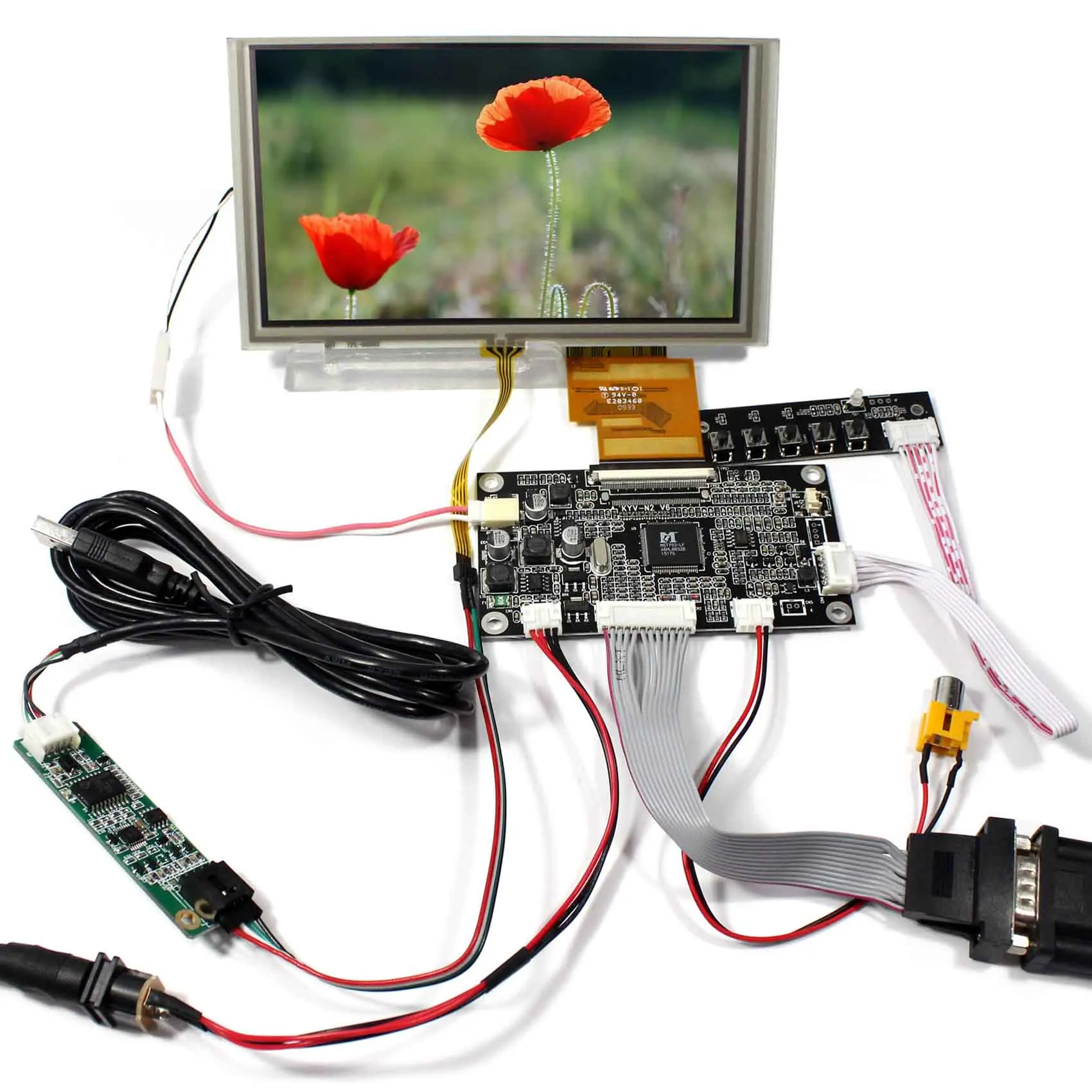 Плата контроллера ЖК-дисплея VGA AV и 6,2-дюймовый ЖК-дисплей 800x480 HSD062IDW1 с сенсорной панелью
Плата контроллера ЖК-дисплея VGA AV и 6,2-дюймовый ЖК-дисплей 800x480 HSD062IDW1 с сенсорной панелью