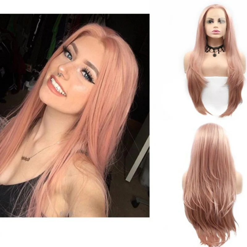 Hot Girl Gold Long Straight Hair Wigs Front Lace Hand Hook Comfortable Rose Elastic Inner Mesh Full Head Wig
Hot Girl Gold Long Straight Hair Wigs Front Lace Hand Hook Comfortable Rose Elastic Inner Mesh Full Head Wig