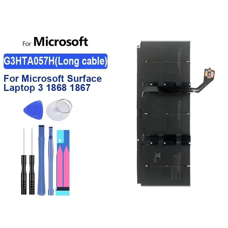 Аккумулятор большой емкости G3HTA057H 6041 мАч для ноутбука Microsoft Surface 3 1868 1867 Портативные аккумуляторы
Аккумулятор большой емкости G3HTA057H 6041 мАч для ноутбука Microsoft Surface 3 1868 1867 Портативные аккумуляторы