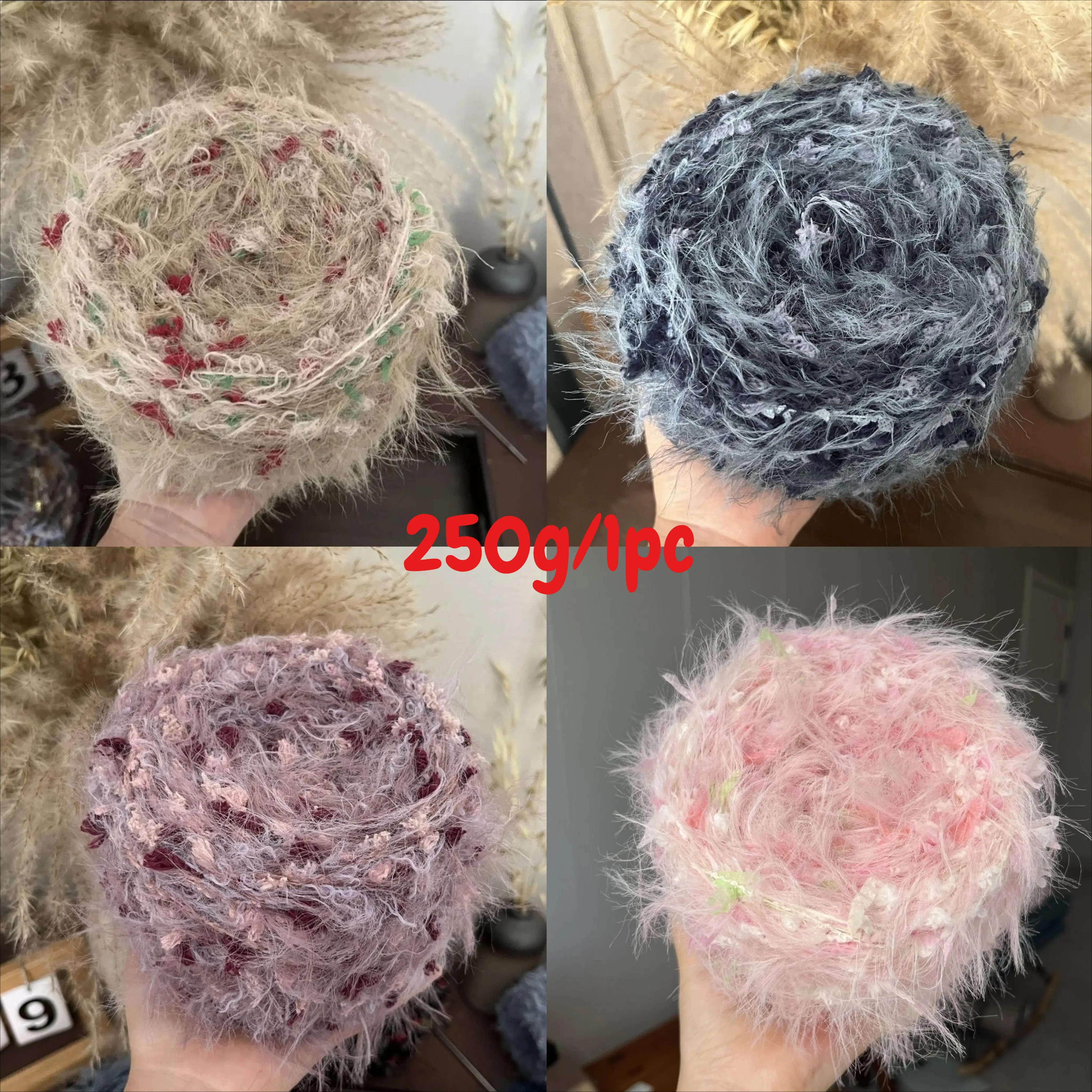 Faux Mink Hair Mixed Wool Yarn, Mohair Yarn DIY Handmade Woven Bag Jacket Scarf Crochet Thread,Christmas Woven Gift, 250g
Faux Mink Hair Mixed Wool Yarn, Mohair Yarn DIY Handmade Woven Bag Jacket Scarf Crochet Thread,Christmas Woven Gift, 250g
