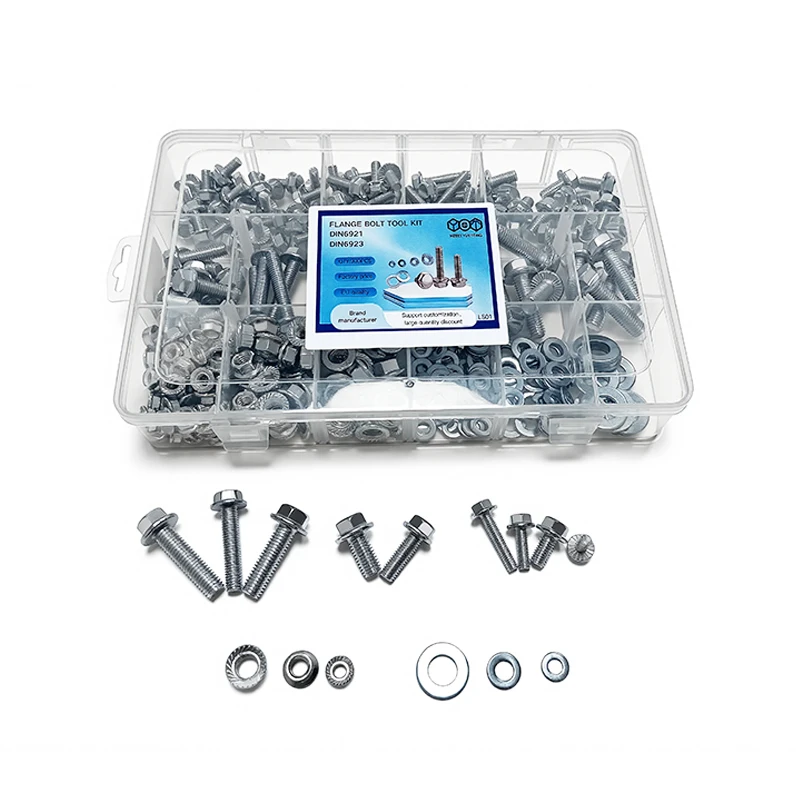 Carbon Steel Flange Bolt And Flange Female Combination Set for M6/M8/M10 Sizes - Mechanical Fastener Kit
Carbon Steel Flange Bolt And Flange Female Combination Set for M6/M8/M10 Sizes - Mechanical Fastener Kit