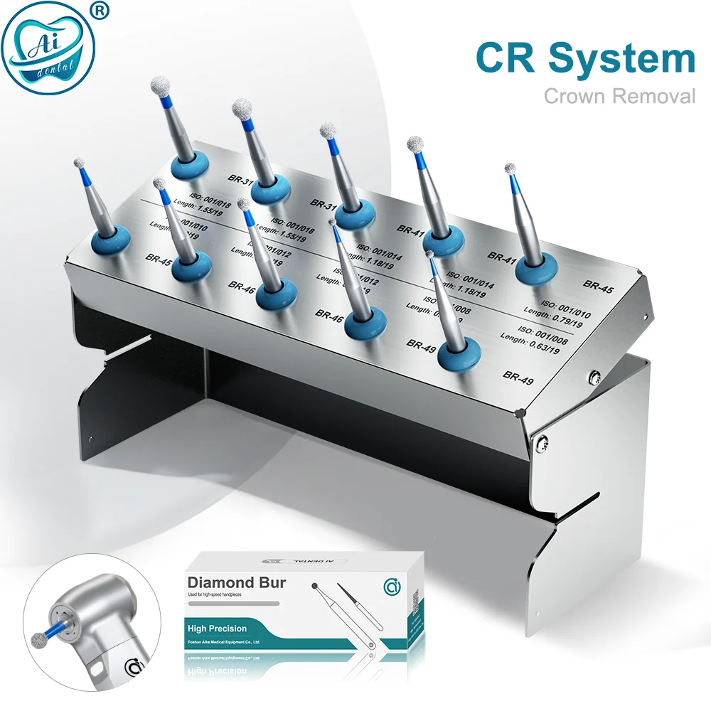 Dental High Speed Diamond BR Burs Drill Kit 1.6mm Ball Round for Crown Removal Preparation 19mm Dentistry Grinding/Cutting Tool
Dental High Speed Diamond BR Burs Drill Kit 1.6mm Ball Round for Crown Removal Preparation 19mm Dentistry Grinding/Cutting Tool