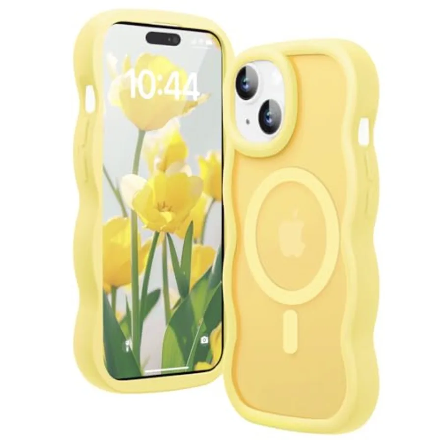 Magnetic for iPhone 14 Case for iPhone 13 Case, Compatible with Magsafe Wavy Frame Cute Matte Translucent Hard Back Silicone Bu
Magnetic for iPhone 14 Case for iPhone 13 Case, Compatible with Magsafe Wavy Frame Cute Matte Translucent Hard Back Silicone Bu