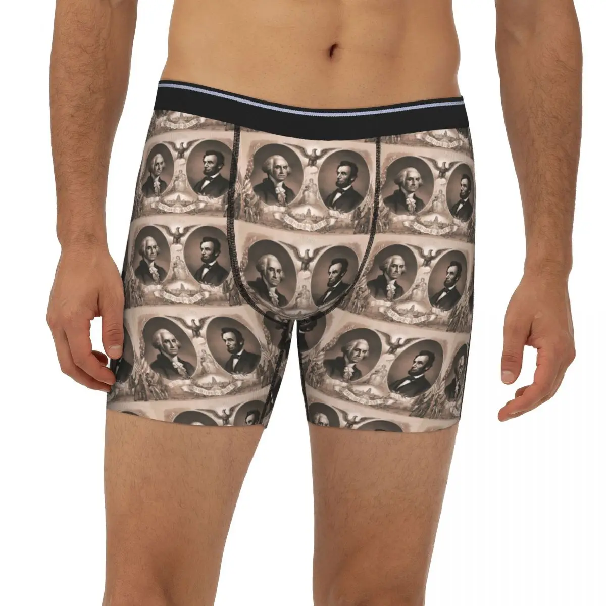 George Washington And Abraham Lincoln Long Boxer Underpants Short Male Panties Ventilate Underwear for Homme Man Boyfriend Gifts
George Washington And Abraham Lincoln Long Boxer Underpants Short Male Panties Ventilate Underwear for Homme Man Boyfriend Gifts