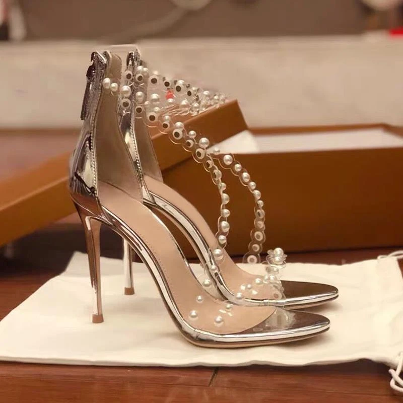 2022 New Women Heels Sandals Stiletto 10cm Sexy Heels Party Shoes Back Zipper pearl Transparent Thin Heel One-sided Sandals
2022 New Women Heels Sandals Stiletto 10cm Sexy Heels Party Shoes Back Zipper pearl Transparent Thin Heel One-sided Sandals