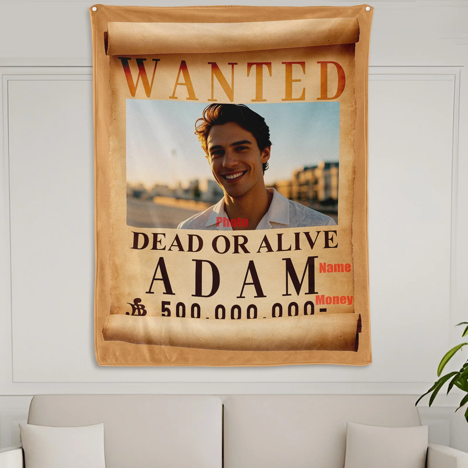 Custom Wanted Poster Novelty Gift Scroll Design Cozy Blanket For Unique Home Decor
Custom Wanted Poster Novelty Gift Scroll Design Cozy Blanket For Unique Home Decor