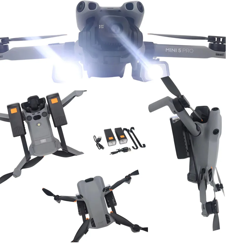 Rechargeable High Brightness Searchlight for DJI MINI 5 Pro Dual Electric Night Light Bracket Drone Accessories
Rechargeable High Brightness Searchlight for DJI MINI 5 Pro Dual Electric Night Light Bracket Drone Accessories