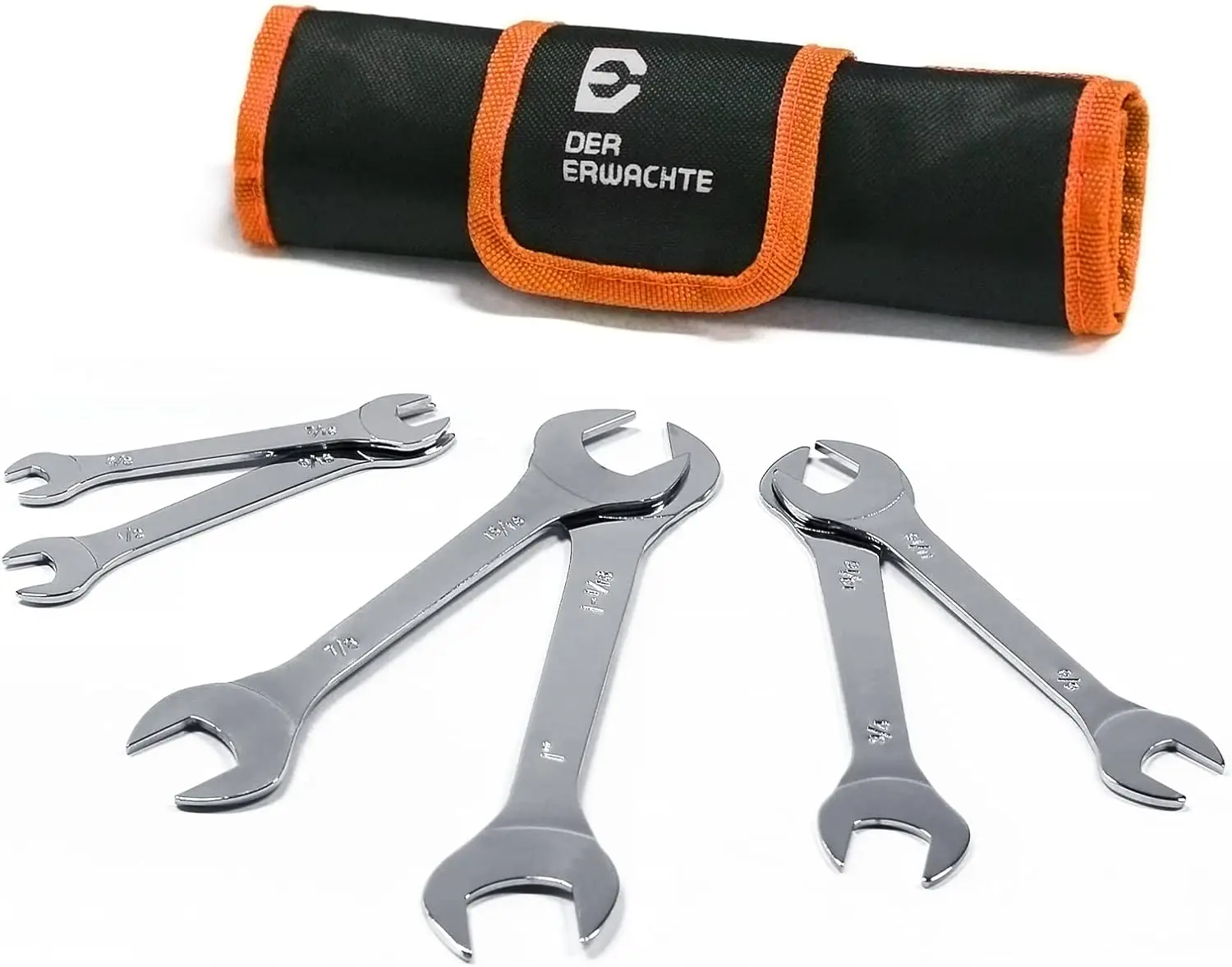Ultra-Thin Open End Wrench Set, 6-Piece SAE, 3/8" to 1-1/16", Slim Design with Rolling Pouch
Ultra-Thin Open End Wrench Set, 6-Piece SAE, 3/8" to 1-1/16", Slim Design with Rolling Pouch