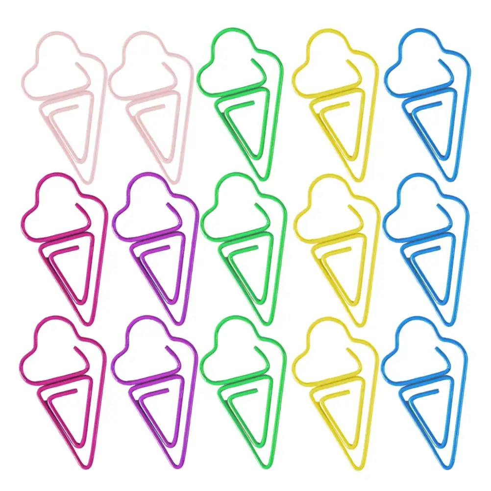 30 Pcs Ice Cream Paper Clips Cute Fun Office Supplies Fancy Bookmarks Metal Student Cartoon Decorative
30 Pcs Ice Cream Paper Clips Cute Fun Office Supplies Fancy Bookmarks Metal Student Cartoon Decorative