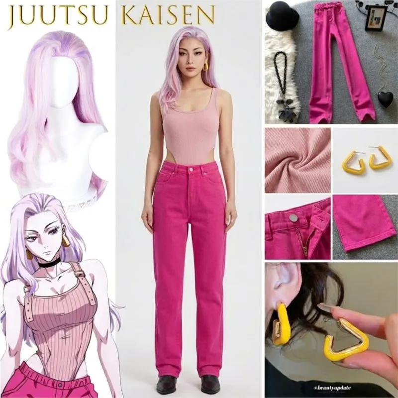 Juutsu Kiisenn Uro Takako Cosplay Costume Wig Anime Outfit Camisole Harajuku Grunge Bodycon Tanks Women Halloween Party Cosplay
Juutsu Kiisenn Uro Takako Cosplay Costume Wig Anime Outfit Camisole Harajuku Grunge Bodycon Tanks Women Halloween Party Cosplay