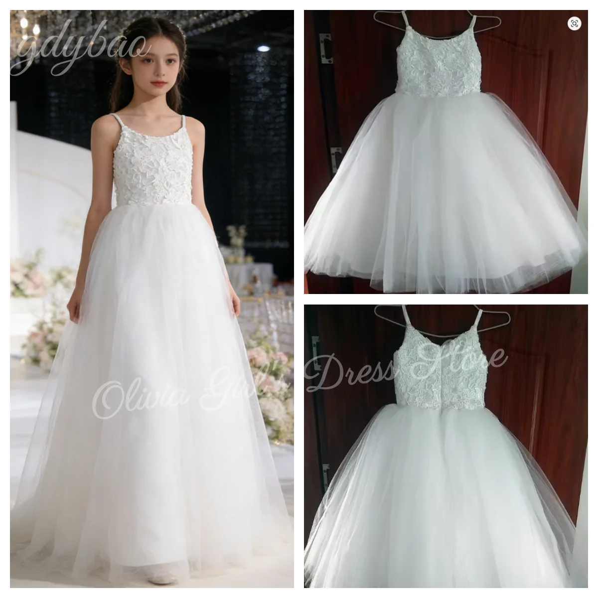 Custom Elegant Flower Girl Dress with Lace Appliqué and Bow Suitable for Weddings Birthdays and First Communion Parties
Custom Elegant Flower Girl Dress with Lace Appliqué and Bow Suitable for Weddings Birthdays and First Communion Parties