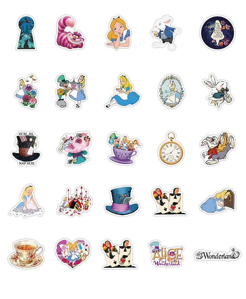 10/54PCS Alice's Adventures in Wonderland Graffiti Stickers Exquisite Sticker for Computer Notebook Stationery DIY Toys Secret
10/54PCS Alice's Adventures in Wonderland Graffiti Stickers Exquisite Sticker for Computer Notebook Stationery DIY Toys Secret