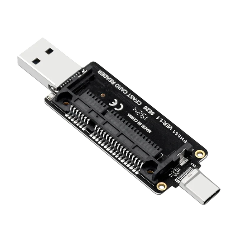 CFast USB 3.1 Type A+C Card Reader 10Gbps Fast Card Reader Portable Aluminum CFast Memory Card Adapter
CFast USB 3.1 Type A+C Card Reader 10Gbps Fast Card Reader Portable Aluminum CFast Memory Card Adapter