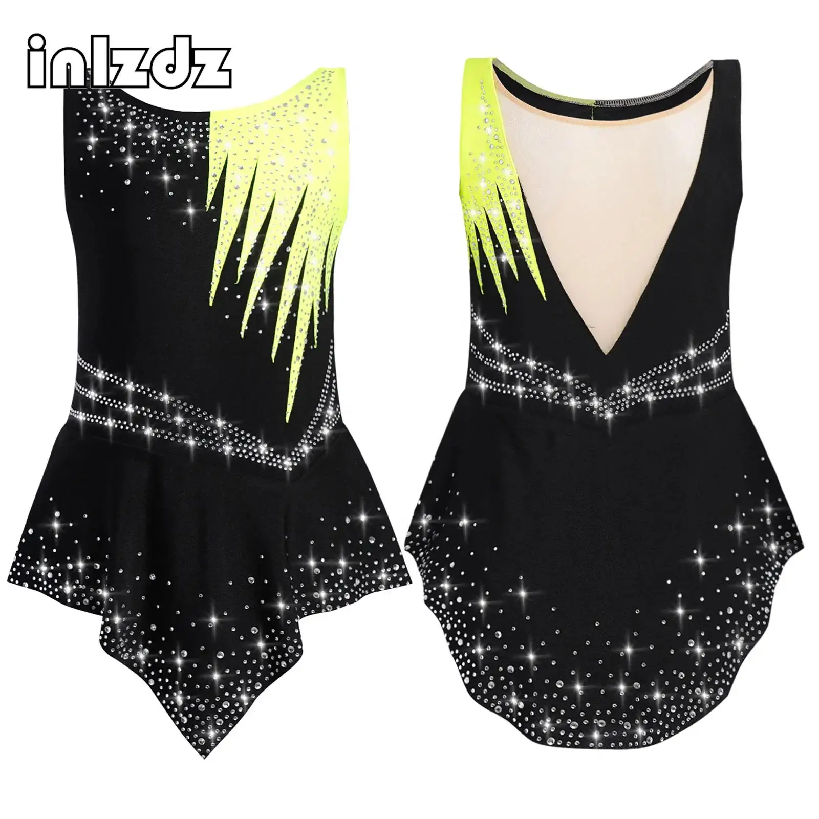 Kids Girl Rhinestones Rhythmic Gymnastics Ballet Jersey Figure Ice Skating Stage Performance Costume Sleeveless Leotard Bodysuit
Kids Girl Rhinestones Rhythmic Gymnastics Ballet Jersey Figure Ice Skating Stage Performance Costume Sleeveless Leotard Bodysuit
