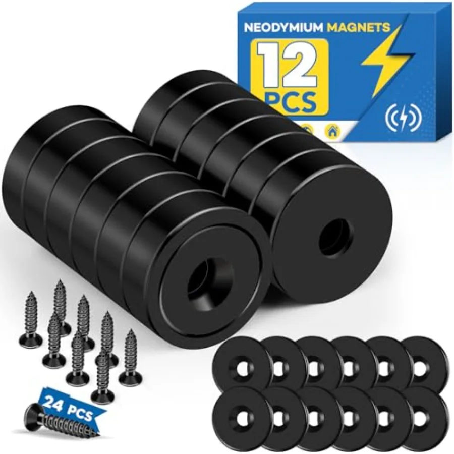 Cabinet Magnets s Rare Earth Magnets 12Pack Strong Magnet with Holes and Iron Sheet Neodymium Magnet with Screws for Holding To
Cabinet Magnets s Rare Earth Magnets 12Pack Strong Magnet with Holes and Iron Sheet Neodymium Magnet with Screws for Holding To