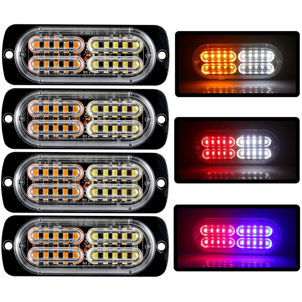 4Pcs Emergency Strobe Lights For Car Trailer Lantern 12V 24V Truck Side Marker Light Motorcycle Flash Light Amber Red White
4Pcs Emergency Strobe Lights For Car Trailer Lantern 12V 24V Truck Side Marker Light Motorcycle Flash Light Amber Red White