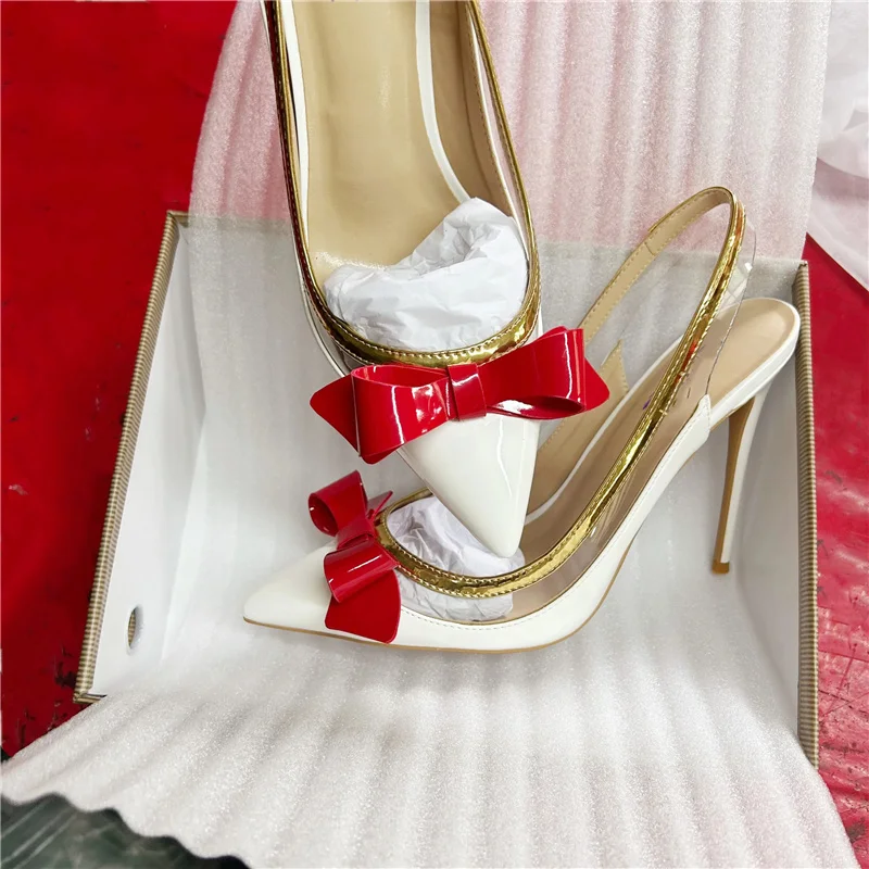Slingback Shoes Women White patent leather Sexy Party Wedding High Heeled Sandals high quality bow Outdoor Casual Sandals LX042
Slingback Shoes Women White patent leather Sexy Party Wedding High Heeled Sandals high quality bow Outdoor Casual Sandals LX042
