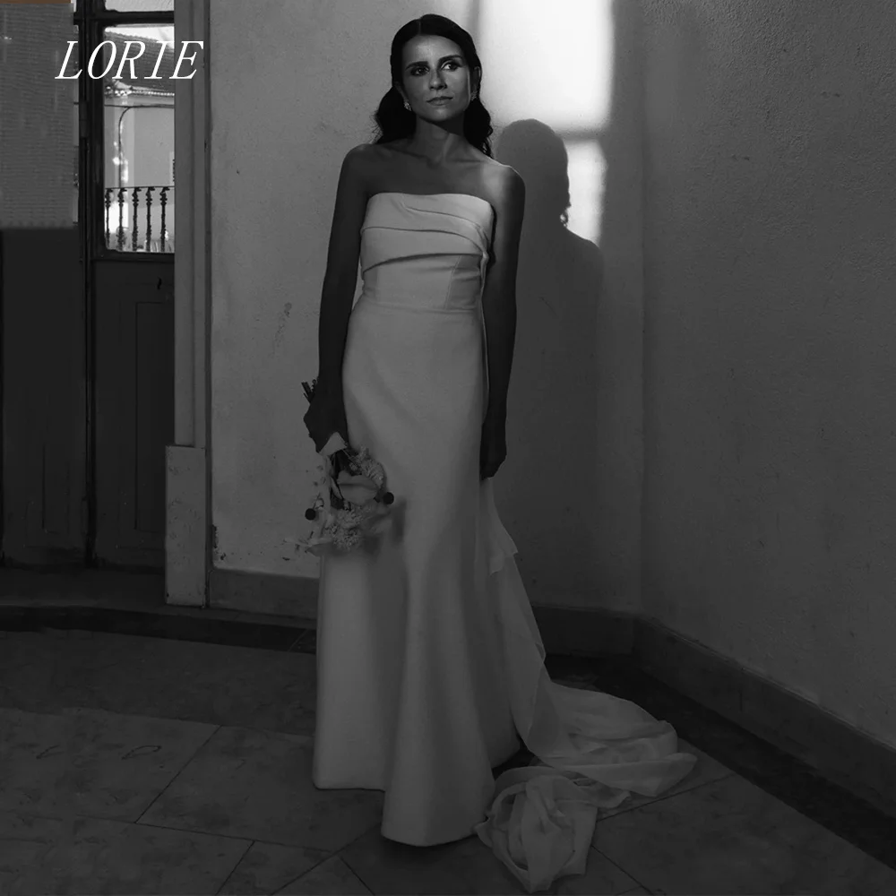 LORIE Luxury Mermaid Wedding Dress Classical Strapless Bridal Dresses Simple Sleeveless Pleat Wedding Gown Customized 2026
LORIE Luxury Mermaid Wedding Dress Classical Strapless Bridal Dresses Simple Sleeveless Pleat Wedding Gown Customized 2026