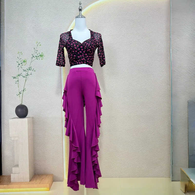 Customized Belly Dance Costumes Practice Outfit Beginner Pants Women's Ruffled Flared Pants Group Outfit
Customized Belly Dance Costumes Practice Outfit Beginner Pants Women's Ruffled Flared Pants Group Outfit