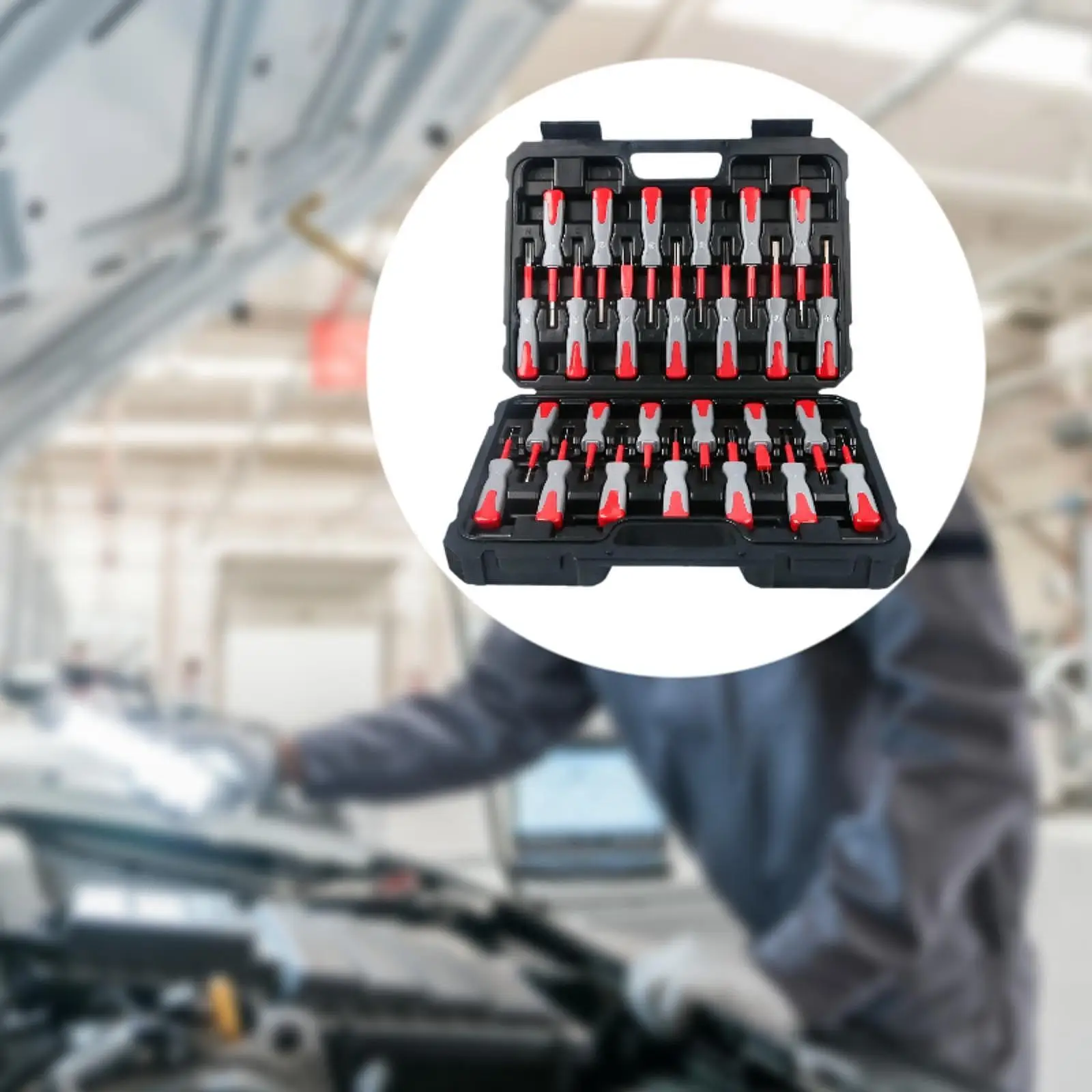 Vehicle Wire Harness Pin Connector Release Tool Set 26pcs Universal Terminal Extractor Non Slip Design for Car Maintenance
Vehicle Wire Harness Pin Connector Release Tool Set 26pcs Universal Terminal Extractor Non Slip Design for Car Maintenance