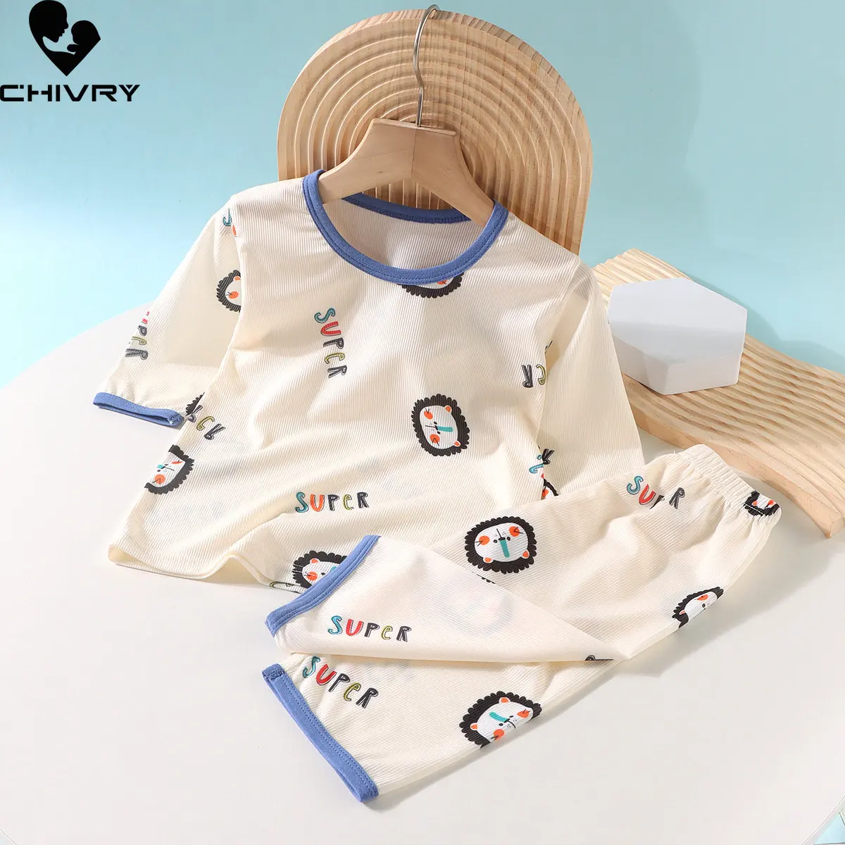 New Kids Boys Girls Summer Thin Pajamas Sets Cartoon Three-quarter Sleeve O-Neck T-Shirt Tops with Pants Baby Sleeping Clothing
New Kids Boys Girls Summer Thin Pajamas Sets Cartoon Three-quarter Sleeve O-Neck T-Shirt Tops with Pants Baby Sleeping Clothing
